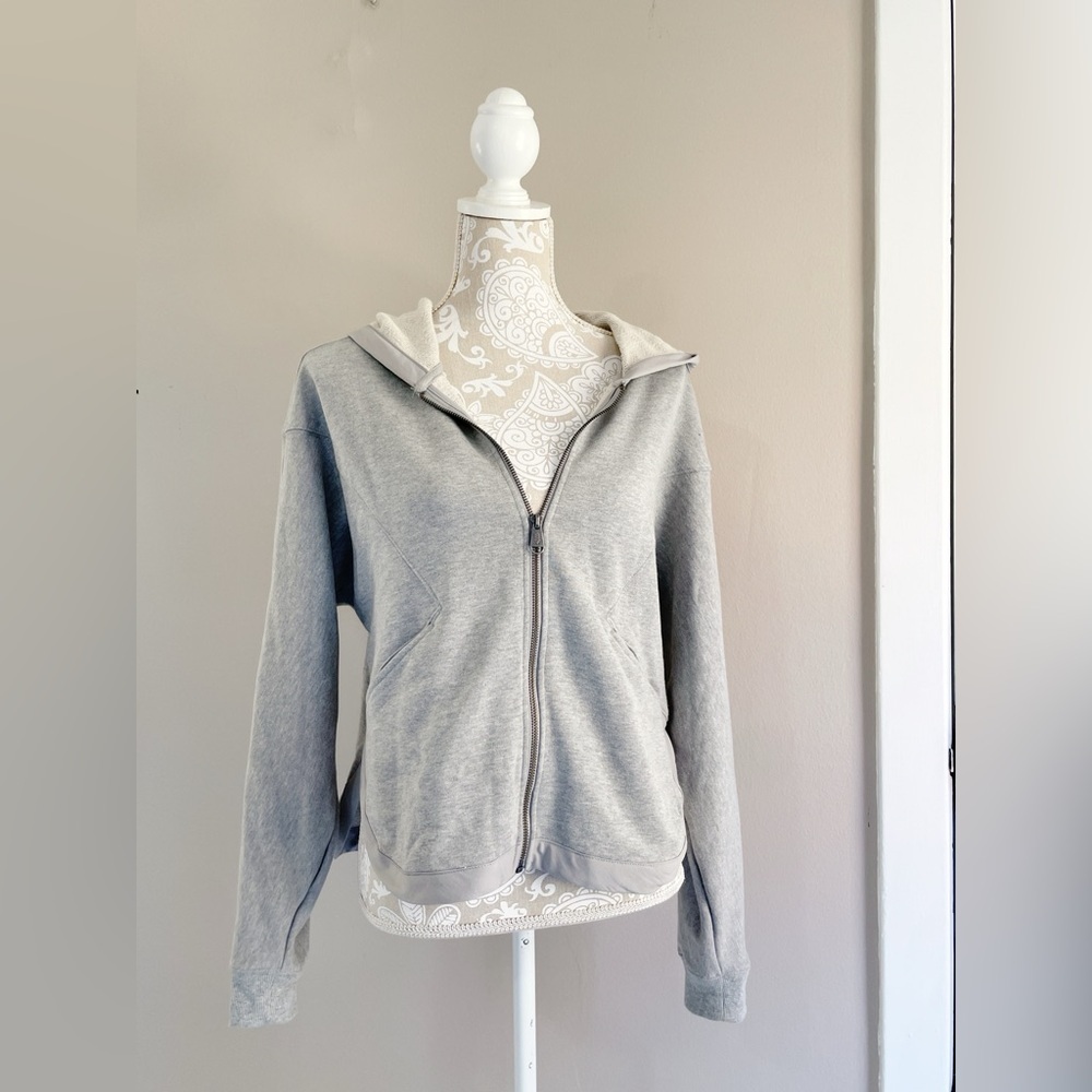 FP Movement by Free People Heather Gray Zip-Up Hoodie Jacket